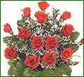 12 Dutch Red Roses Bouquet