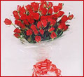 50 Red Roses Bunch tied with a ribbon